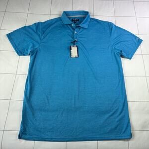 Fish Hippie Shirt Mens XL Blue Boden Streak Performance Polo New Short Sleeve